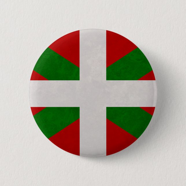 Flag Euskadi Pays Basque 6 Cm Round Badge (Front)