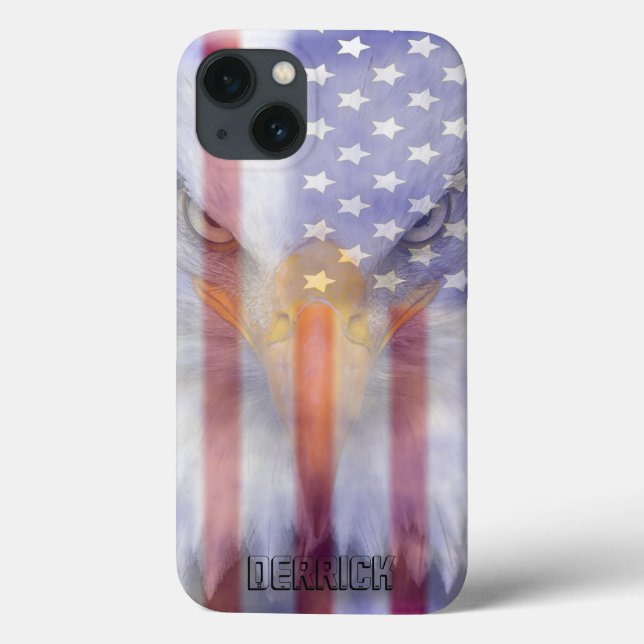 Flag | Faded Eagle | Personalised Case-Mate iPhone Case (Back)