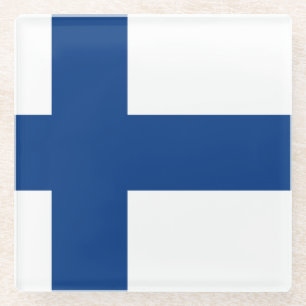 Flag Finland Glass Coaster