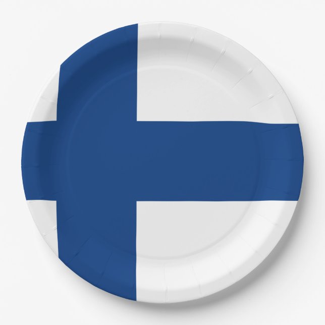 Flag Finland Paper Plate (Front)