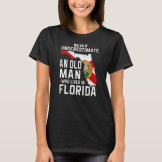 Flag Florida Home Old Man Flo Grown T-Shirt