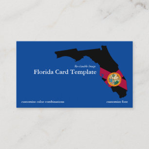 Flag Florida State Business Card