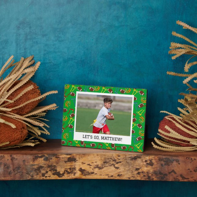 Flag Football Coach Player Personalised Plaque (Side)