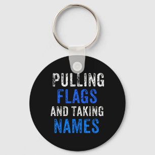 Flag Football For Guys Or Girls Who Love Football Key Ring