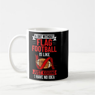 Flag Football Game American Player Field Flags  Coffee Mug