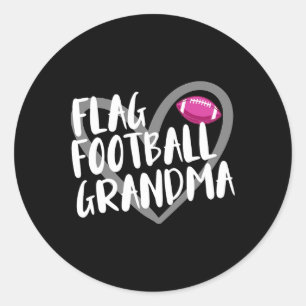 Flag Football Grandma  Classic Round Sticker