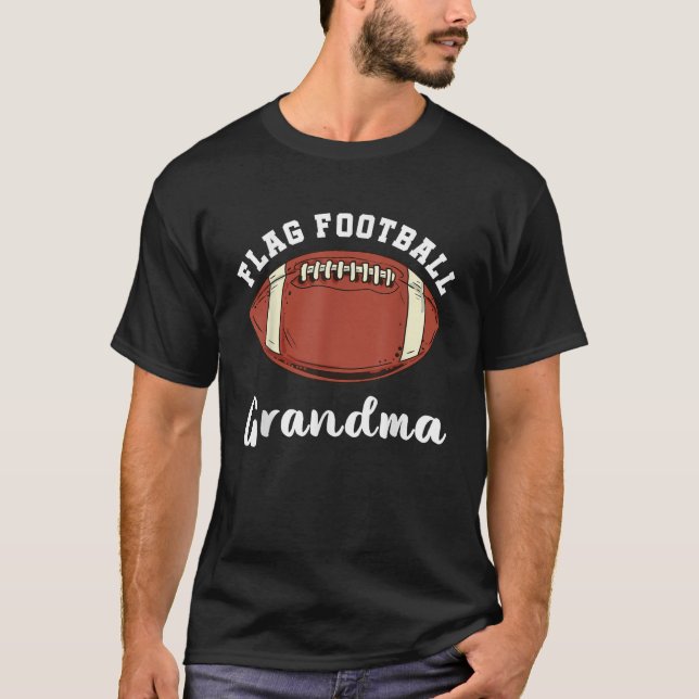 Flag Football Grandma Matching Family Matching Foo T-Shirt (Front)