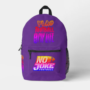Flag Football Is My Life Printed Backpack