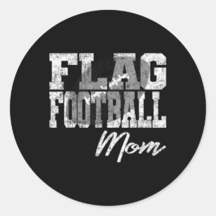 Flag Football Mom Classic Round Sticker