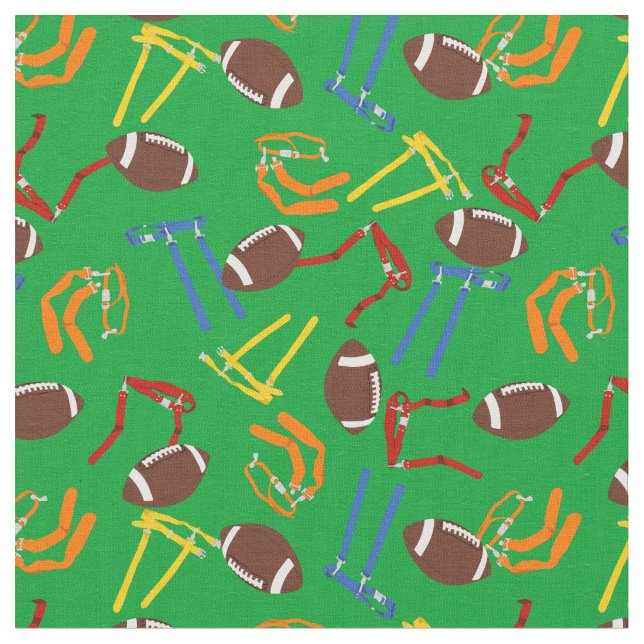 Flag Football Patterned Fabric (Close Up)