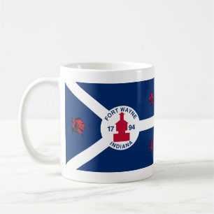 Flag Fort Wayne, Indiana Coffee Mug