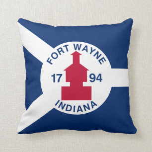 Flag Fort Wayne, Indiana Cushion