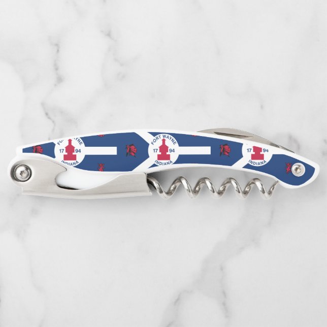 Flag Fort Wayne, Indiana Waiter's Corkscrew (Front)