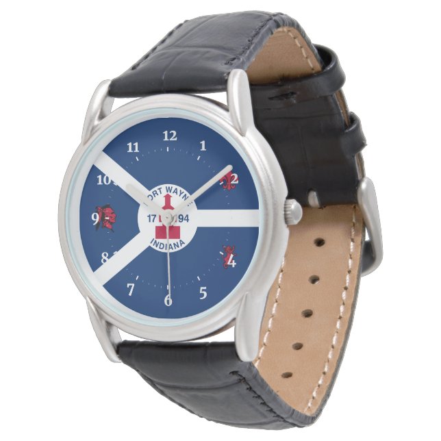 Flag Fort Wayne, Indiana  Watch (Angled)