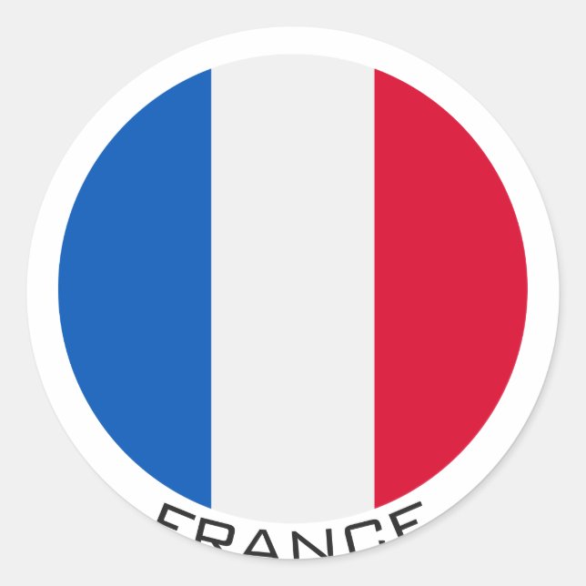 Flag France Classic Round Sticker (Front)