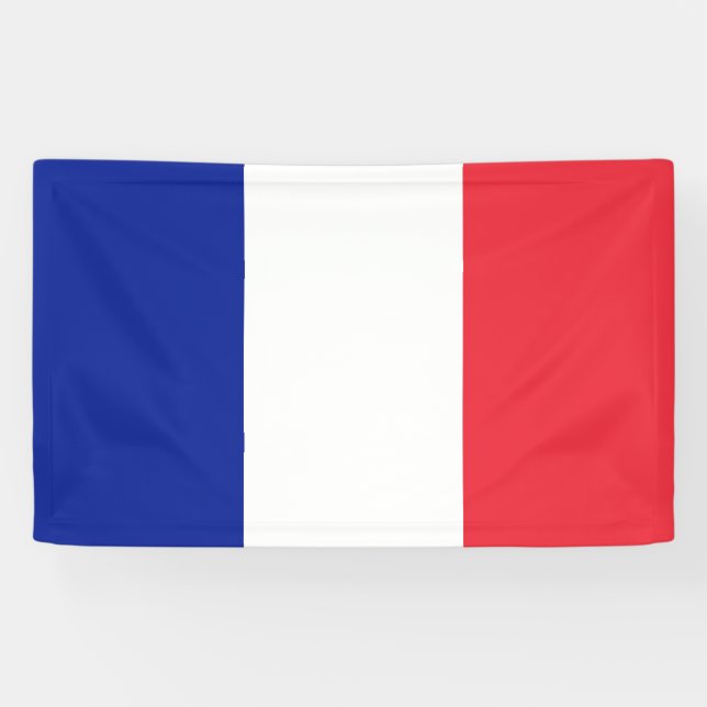 Flag France Tricolor Banner (Horizontal)