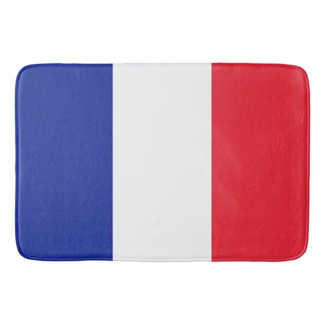 Flag France Tricolor Bath Mat (Front)