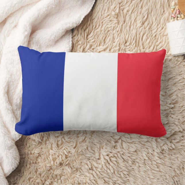 Flag France Tricolor Lumbar Cushion (Blanket)