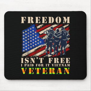 Flag freedom isnt paid for vietnam veteran mouse mat