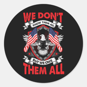 Flag Freedom Love For Your Country Patriotism Classic Round Sticker