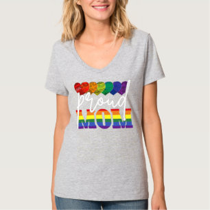 Flag Gay Pride LGBT Proud Mum Mothers Day Gift T-Shirt