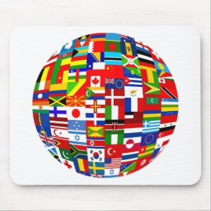 Flag Globe Mouse Mat