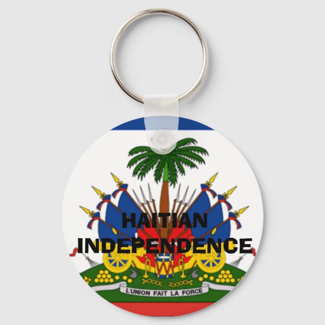 flag-Haiti-Detail, HAITIAN INDEPENDENCE Key Ring (Front)