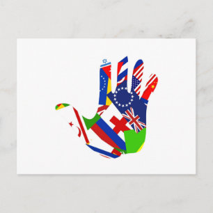 Flag Hand Postcard