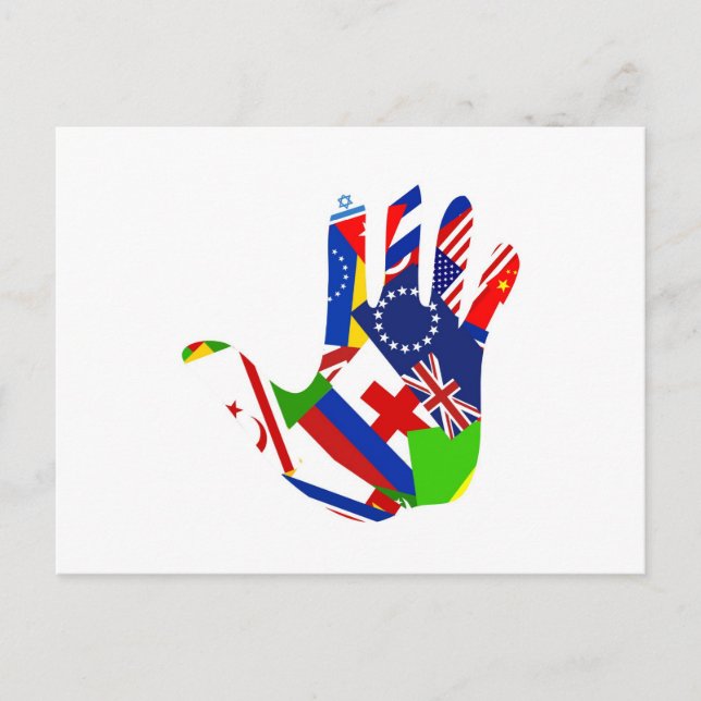 Flag Hand Postcard (Front)