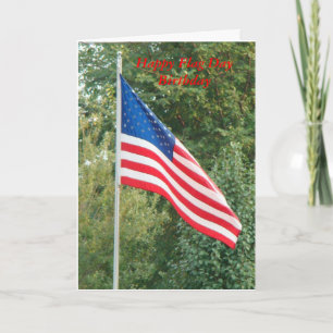 Flag, Happy Flag Day Birthday Card