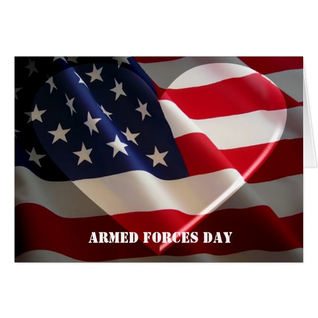 Flag Heart, Armed Forces Day (Front Horizontal)