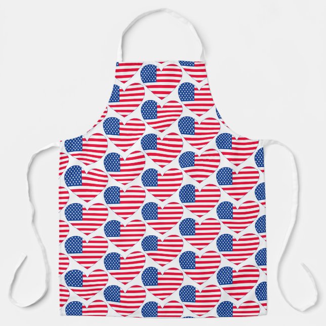 Flag Hearts Apron (Front)