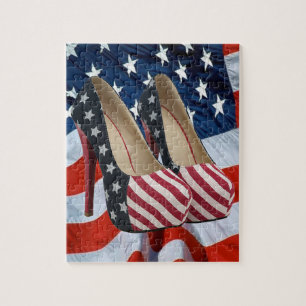FLAG HIGH HEEL SHOES JIGSAW PUZZLE