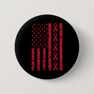 Flag Hiv Aids Brain Aneurysm Stroke Awareness Gift 6 Cm Round Badge