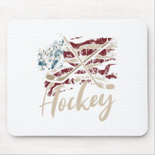 Flag Hockey Th Of July Patriotic Sports Lover Mouse Mat