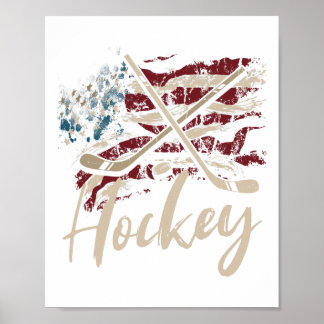 Flag Hockey Th Of July Patriotic Sports Lover  Poster