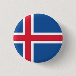 Flag Iceland 3 Cm Round Badge
