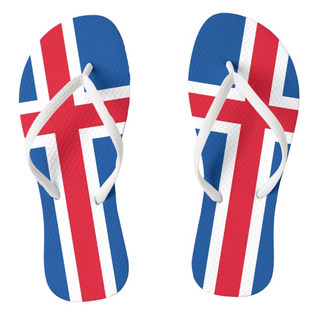 Flag Iceland Flip Flops (Footbed)