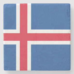Flag Iceland Stone Coaster