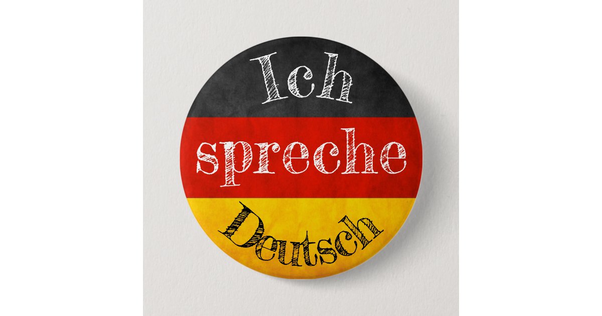 Flag ich spreche Deutsch swipes in 7.5 Cm Round Badge Zazzle