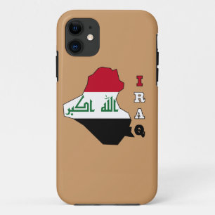 Flag in Map of Iraq iPhone 11 Case