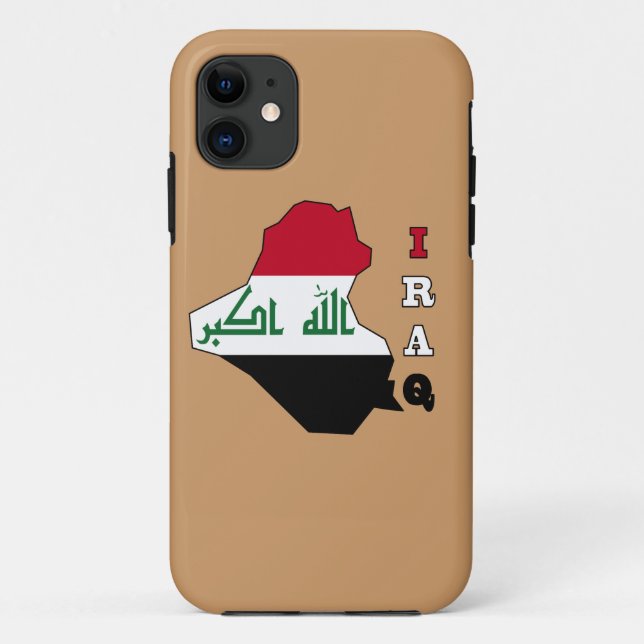 Flag in Map of Iraq Case-Mate iPhone Case (Back)