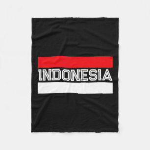 Flag Independence Day Indonesian Fleece Blanket