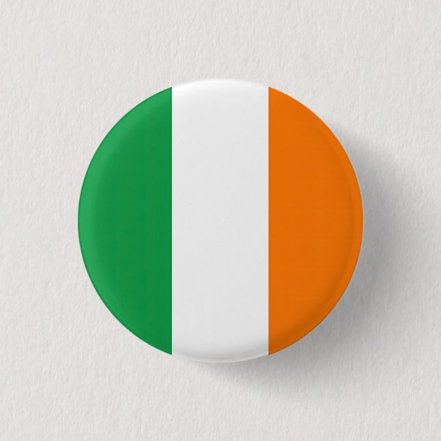 Flag Ireland Tricolor 3 Cm Round Badge (Front)