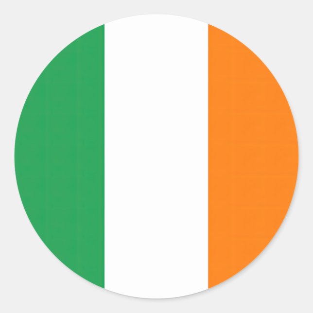 Flag Ireland Tricolor Classic Round Sticker (Front)