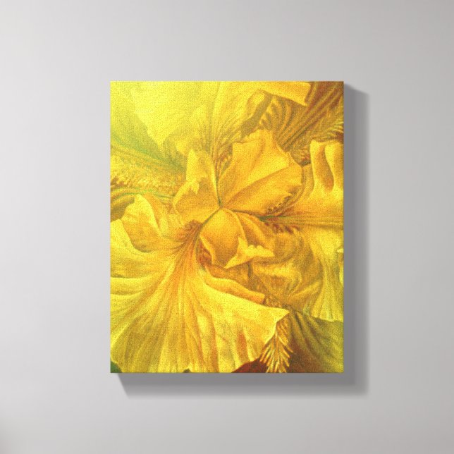 Flag iris inner beauty yellow art canvas print (Front)