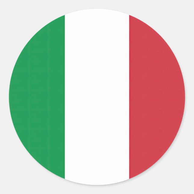 Flag Italy Tricolor Classic Round Sticker (Front)