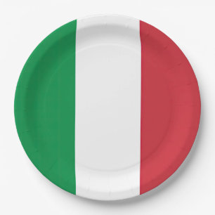 Flag Italy Tricolor Paper Plate