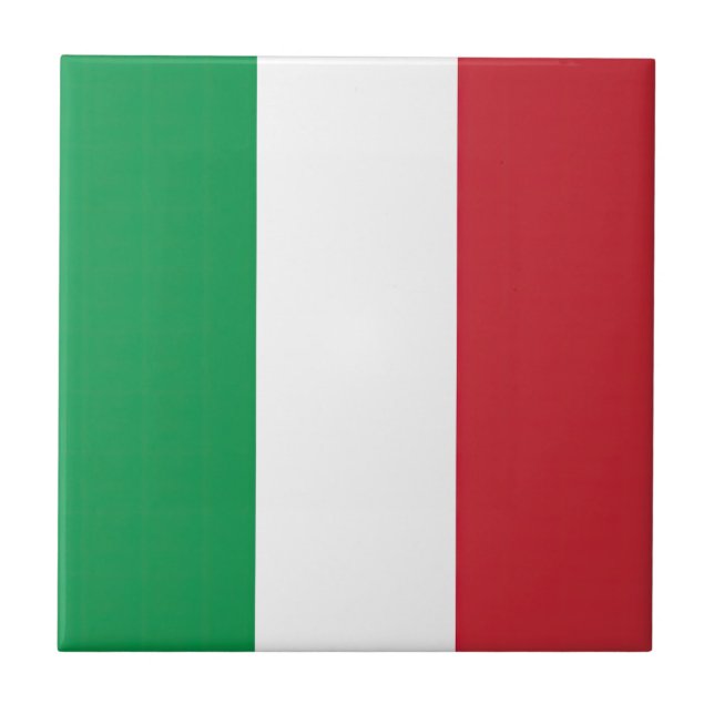 Flag Italy Tricolor Tile (Front)