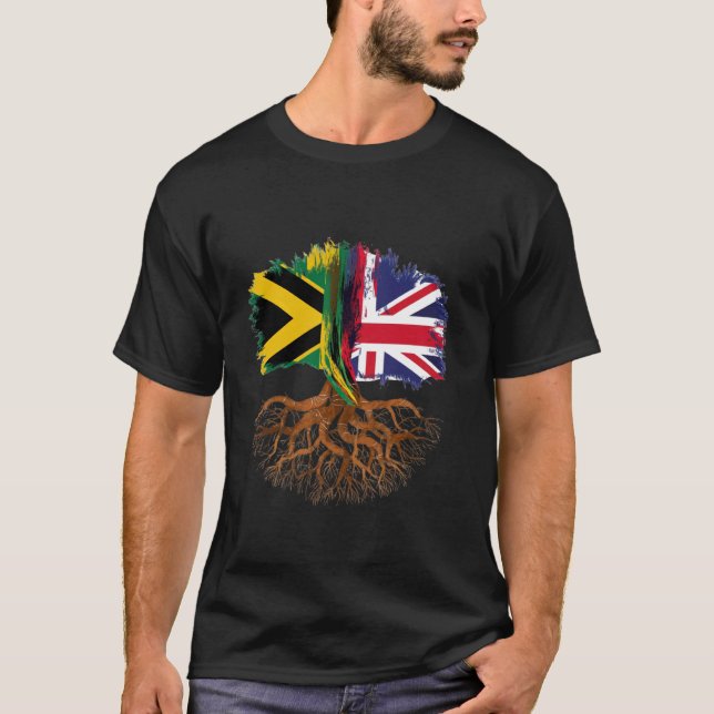 Flag Jamaica Cool Jamaican Flags Men United Kingdo T-Shirt (Front)